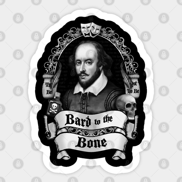 Bard to the Bone Sticker by SquareDog